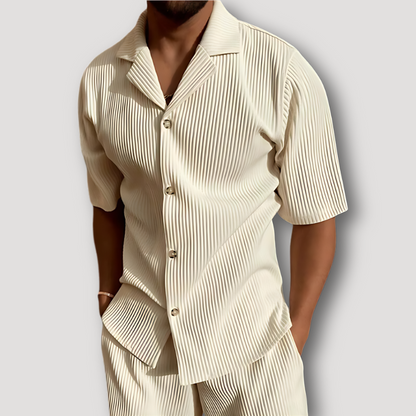 Ribbed Summer Button Up Men's Corduroy Shirts