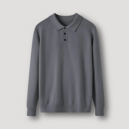 Premium Wool Polo Sweatshirt Mens