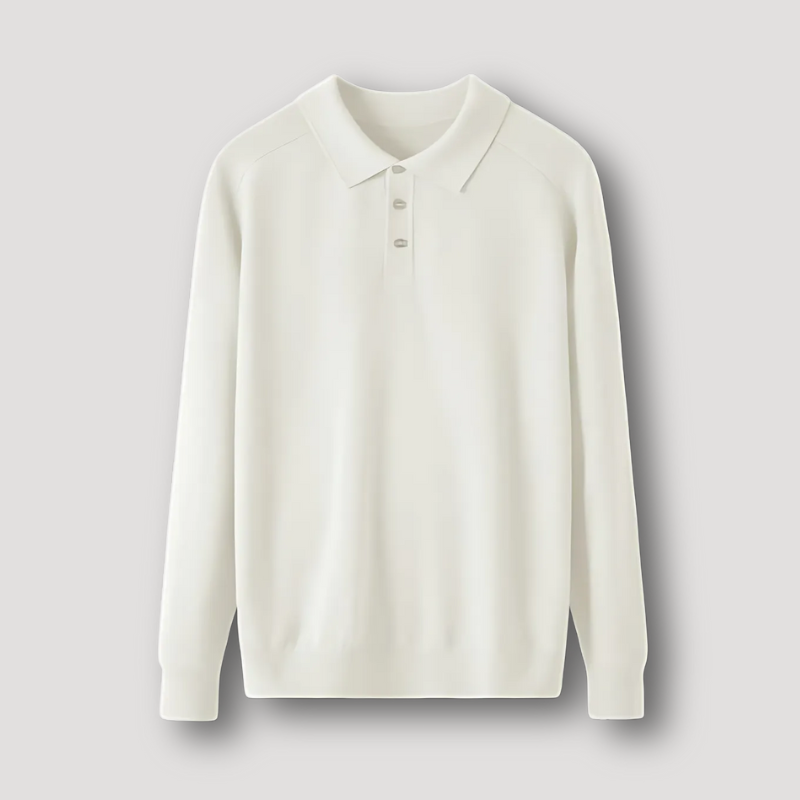 Premium Wool Polo Sweatshirt Mens