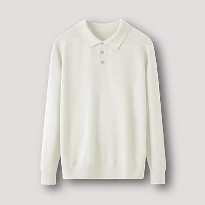 Premium Wool Polo Sweatshirt Mens