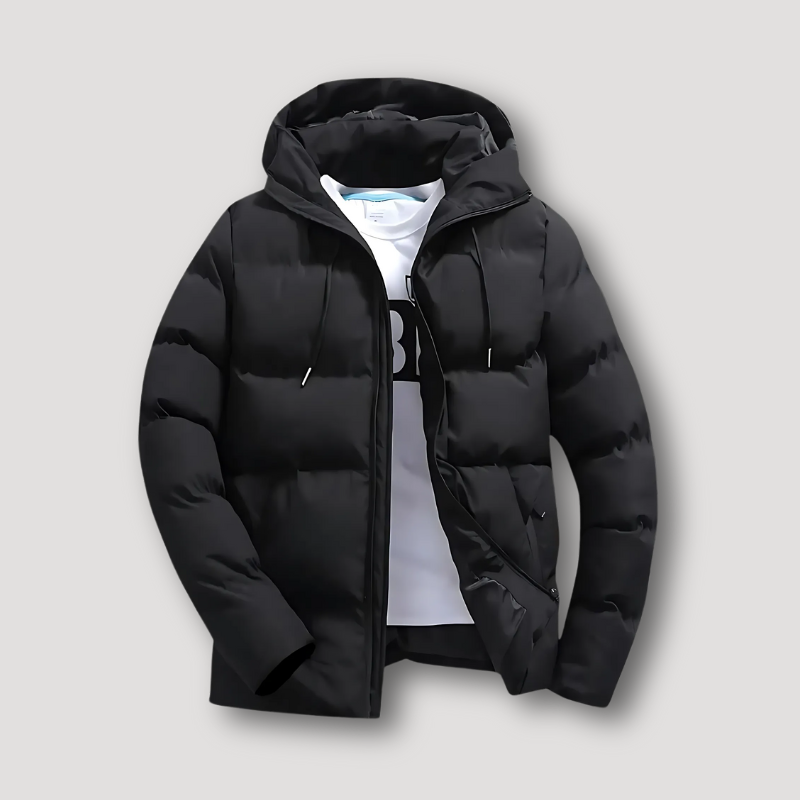 Quilted Hooded Puffer Jacket for Men