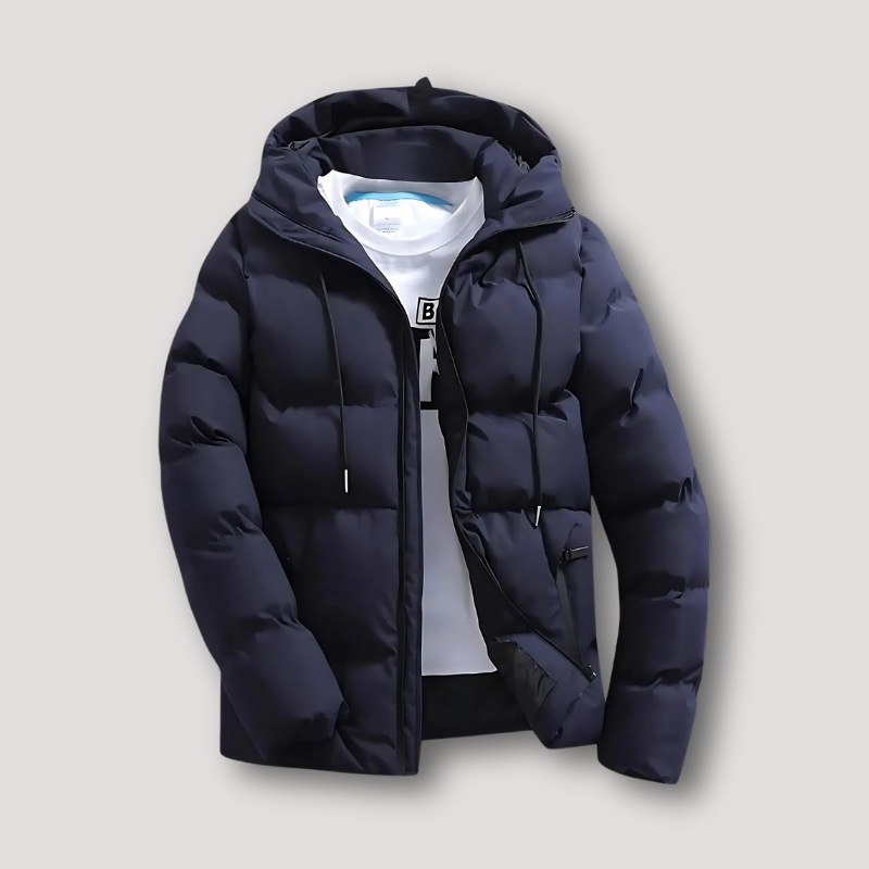 Quilted Hooded Puffer Jacket for Men