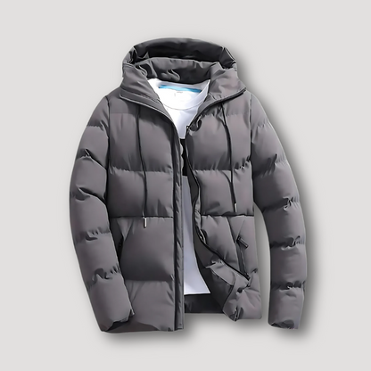 Quilted Hooded Puffer Jacket for Men