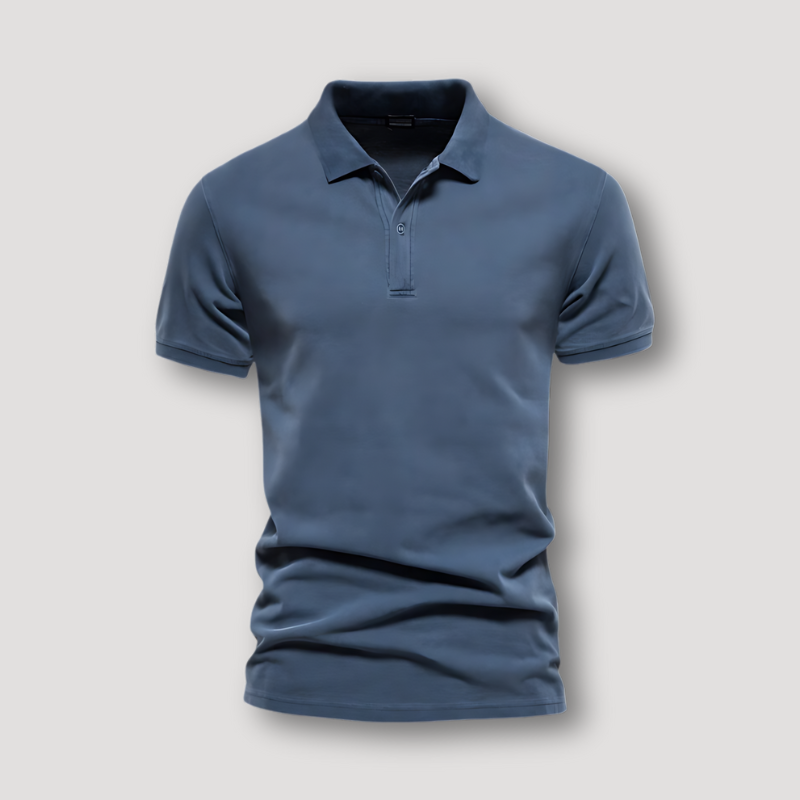 Casual Solid Color Short Sleeve Slim Fit Polo Shirt Sale