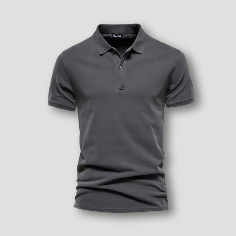 Casual Solid Color Short Sleeve Slim Fit Polo Shirt Sale