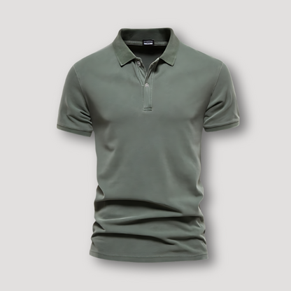 Casual Solid Color Short Sleeve Slim Fit Polo Shirt Sale