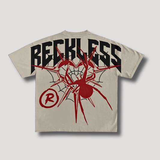 Reckless Heart Spider Web Graphic T Shirt