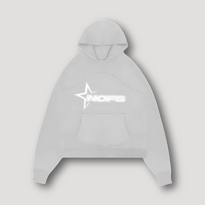 Sporty 'NOFS' Graphic Logo Print Oversized Hoodie