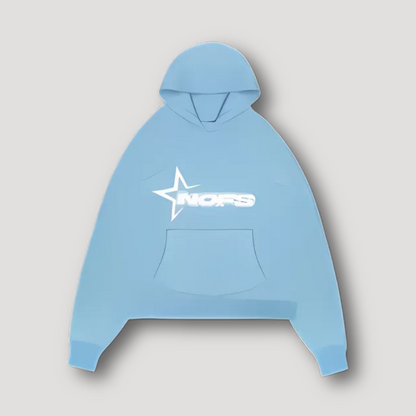 Sporty 'NOFS' Graphic Logo Print Oversized Hoodie