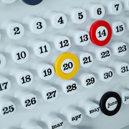 Retro Wall Mounted Calendar - Ring Date - Star Theme Pattern