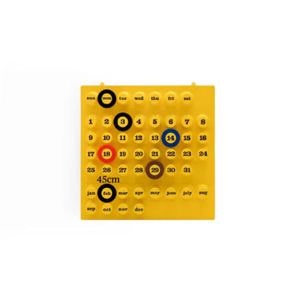 Retro Wall Mounted Calendar - Ring Date - Star Theme Pattern