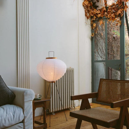 Rice Paper Floor Lamp - Warm Light - Enhances Mood