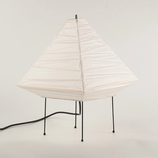 Rice Paper Style Table Lamp - Metal Material - Mounting Table