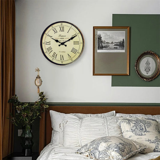 Roman Numerals Wall Clock - Classic Design - Silent Quartz