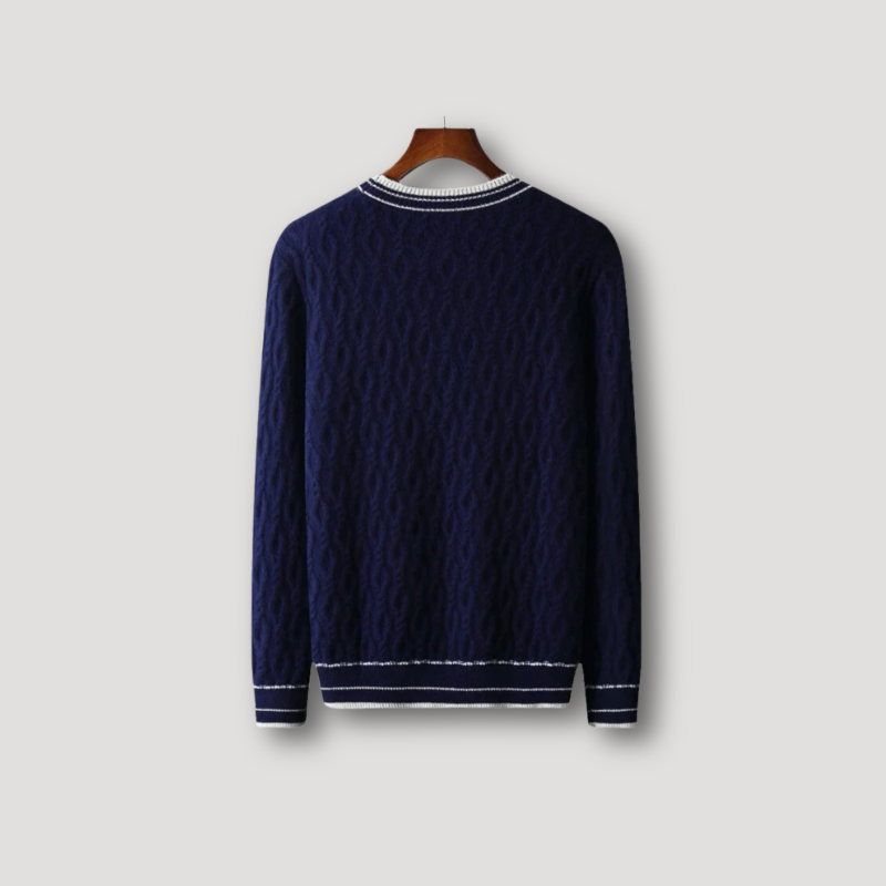 Merino Wool Cable Knit Sweater Man