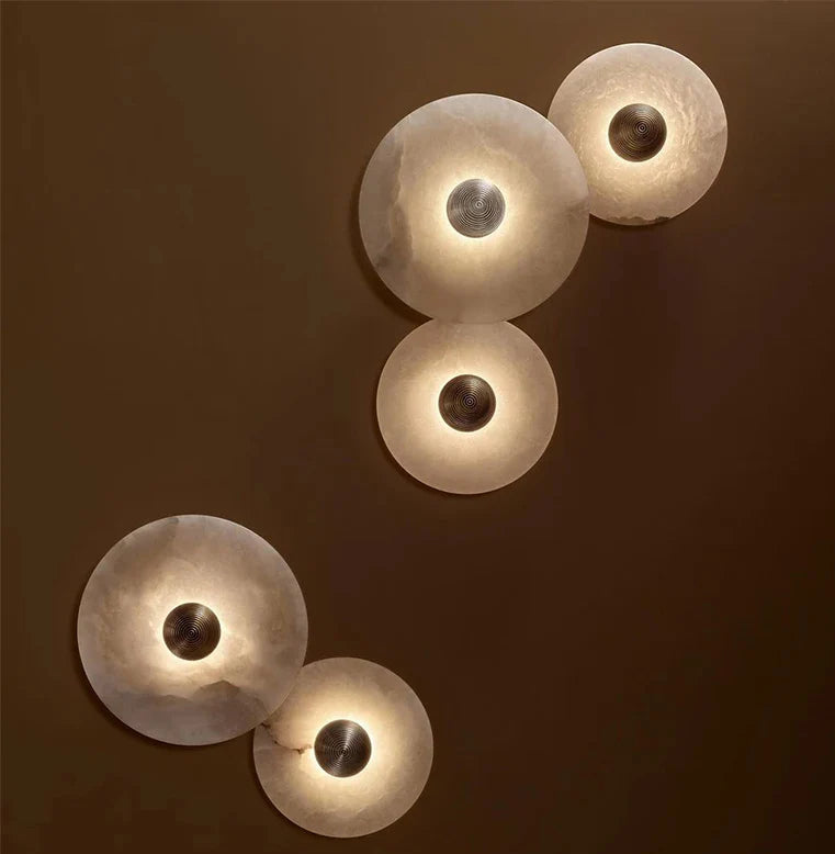 Round Style Wall Lamp - Marble - Disc Shape