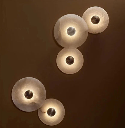 Round Style Wall Lamp - Marble - Disc Shape