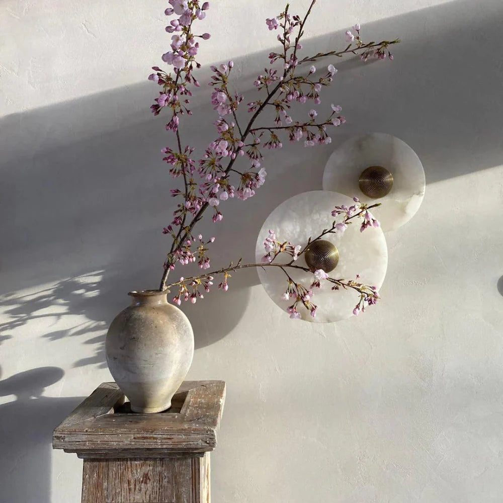 Round Style Wall Lamp - Marble - Disc Shape
