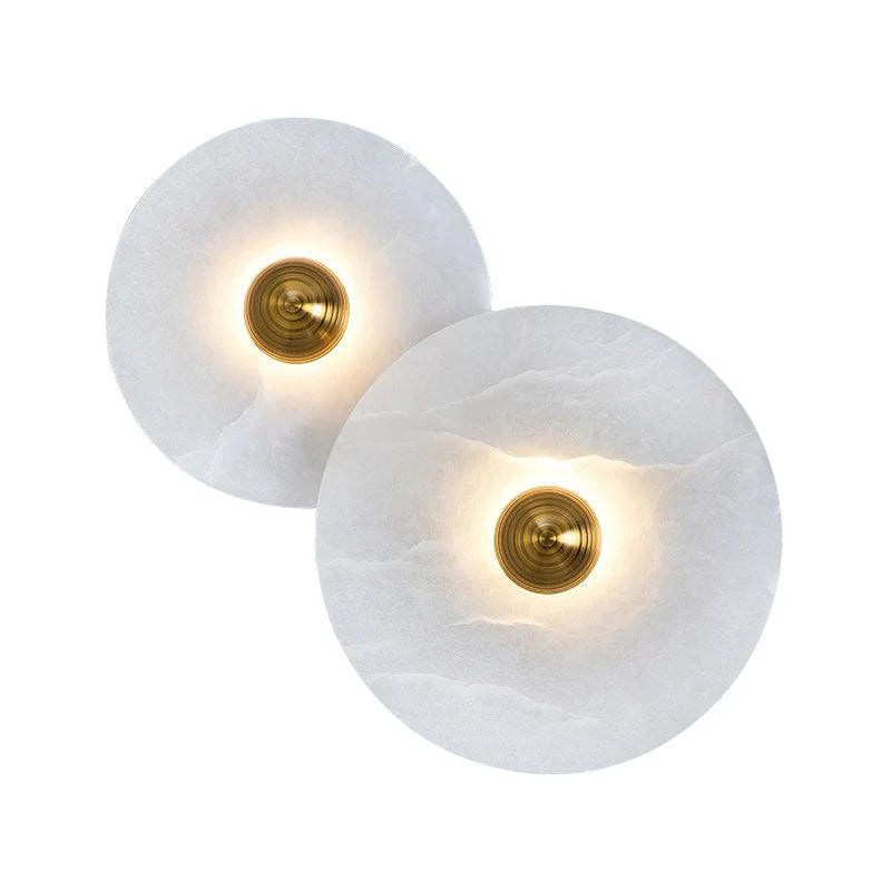 Round Style Wall Lamp - Marble - Disc Shape