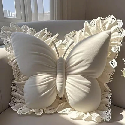 Butterfly Decorative Pillow | Elegant Cushion for Bed & Sofa
