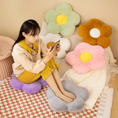 Flower Pillow Cushion | Pink Decorative Pillow for Bed & Couch
