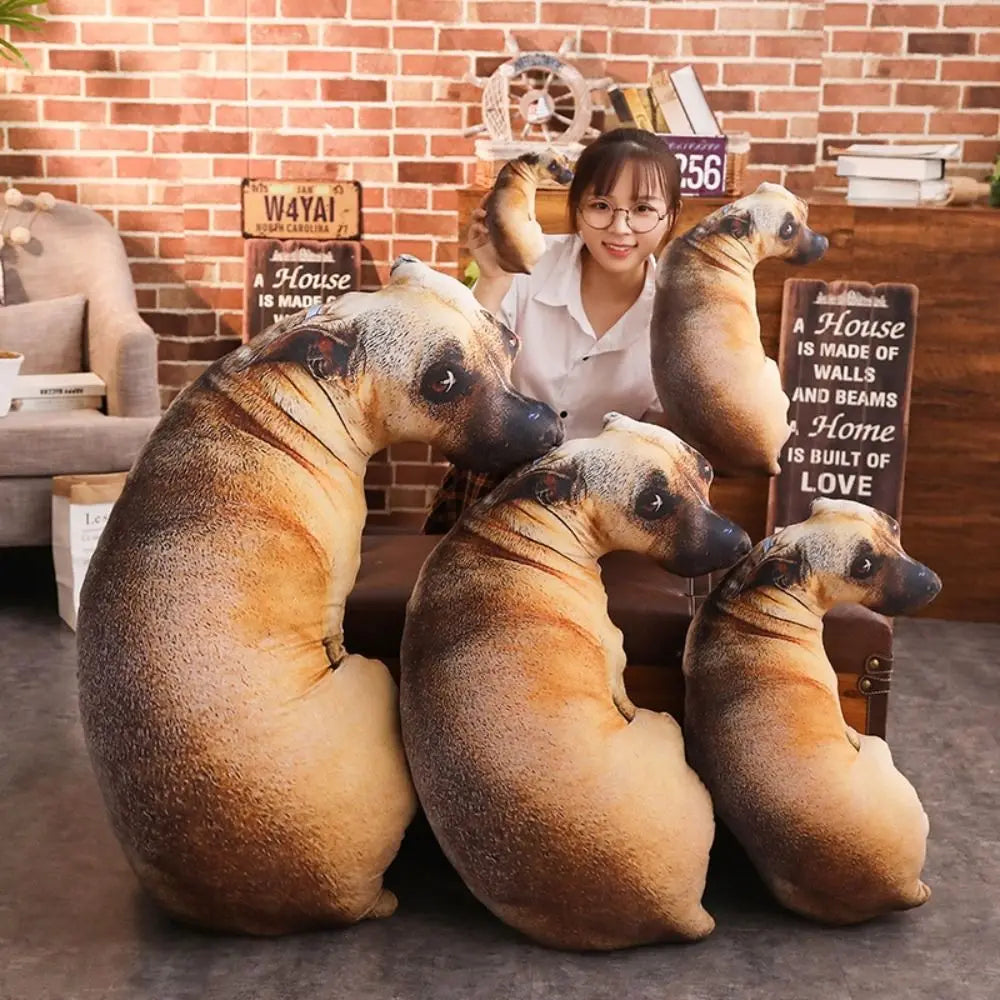 Dog Pillow Cushion | Realistic Decorative Pillow for Sofa & Bed