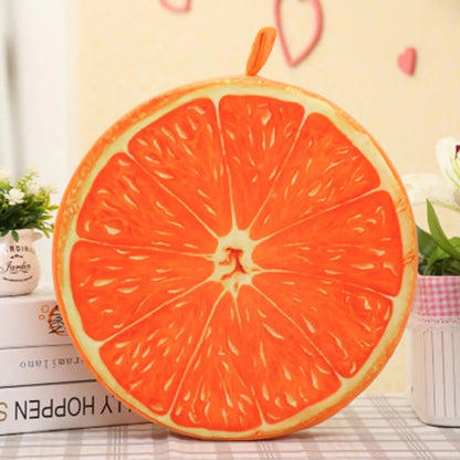 Fruit Slice Pillow Cushion | Round Decorative Pillow for Sofa & Bed
