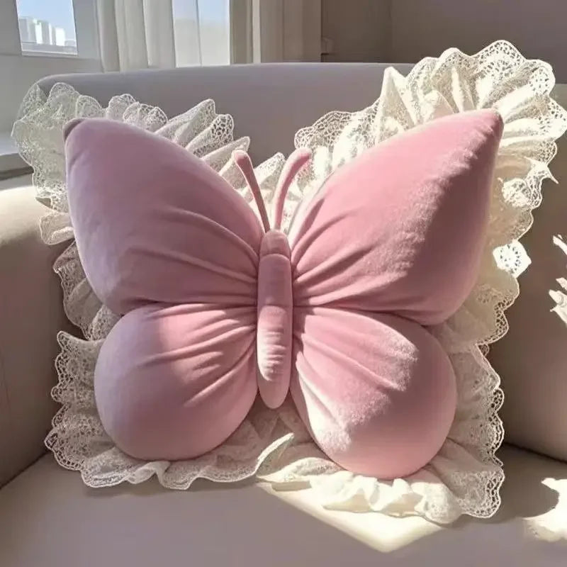 Butterfly Decorative Pillow | Elegant Cushion for Bed & Sofa