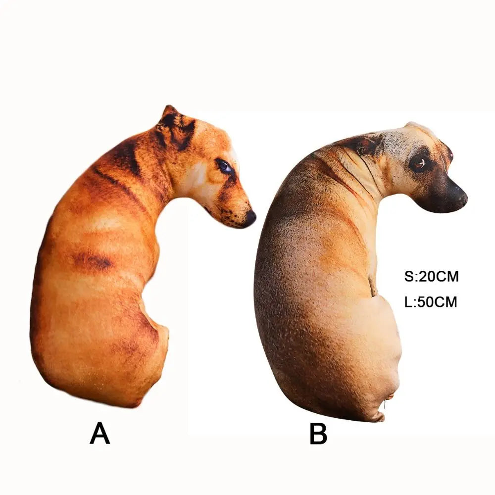 Dog Pillow Cushion | Realistic Decorative Pillow for Sofa & Bed