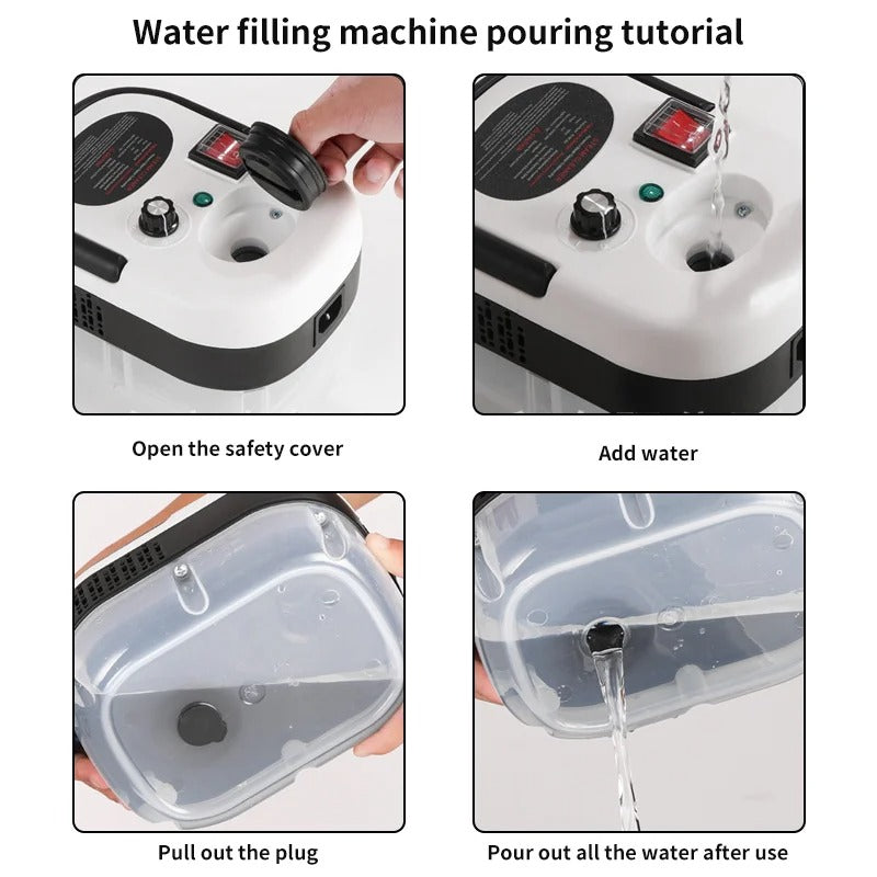 SteamCleaner – 2500W Compact Steam Cleaner for Home & Car, White