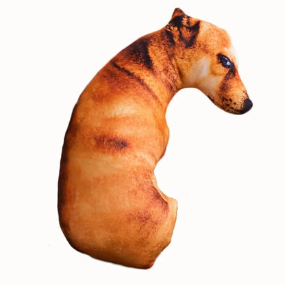 Dog Pillow Cushion | Realistic Decorative Pillow for Sofa & Bed