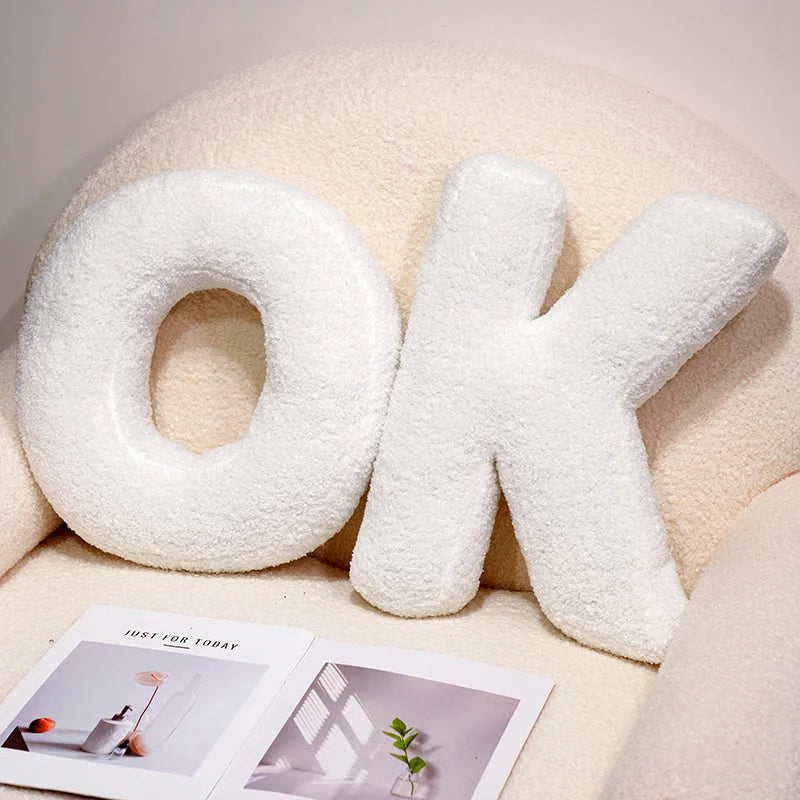 Letter Pillow Cushion | Personalized Decorative Pillow for Bed & Sofa