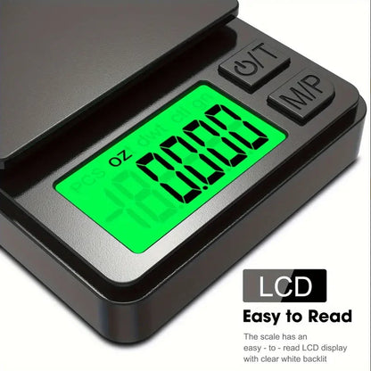 Precision Pro Digital Scale – 1000g Capacity, 0.1g Accuracy, Compact, Black