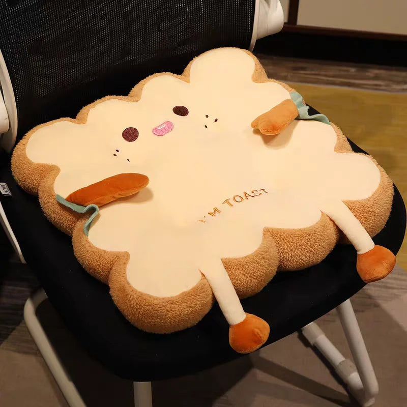 Toast Pillow Cushion | Soft Decorative Seat Cushion for Sofa & Chair