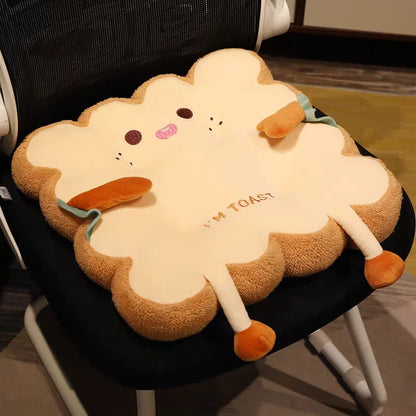 Toast Pillow Cushion | Soft Decorative Seat Cushion for Sofa & Chair