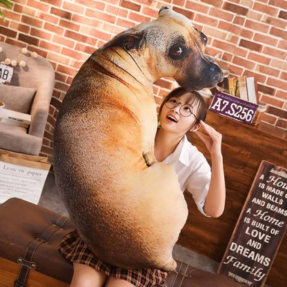 Dog Pillow Cushion | Realistic Decorative Pillow for Sofa & Bed