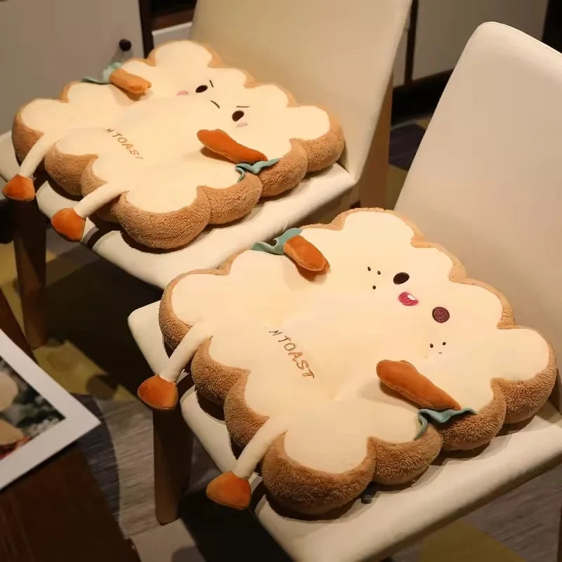 Toast Pillow Cushion | Soft Decorative Seat Cushion for Sofa & Chair