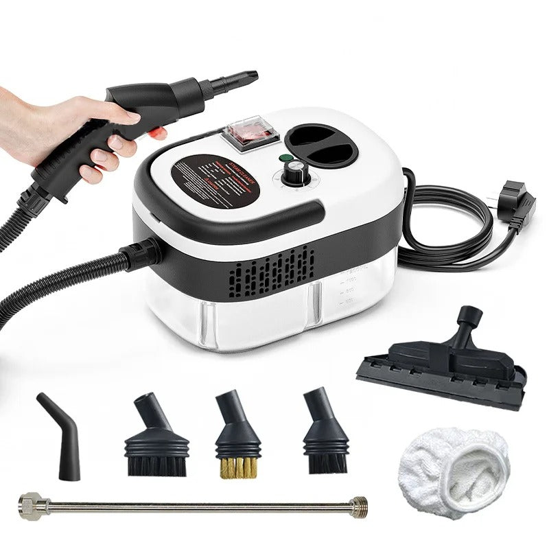 SteamCleaner – 2500W Compact Steam Cleaner for Home & Car, White