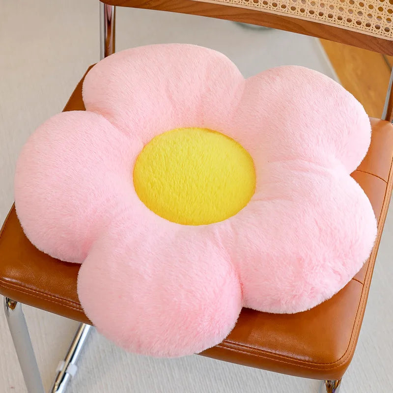 Flower Pillow Cushion | Pink Decorative Pillow for Bed & Couch
