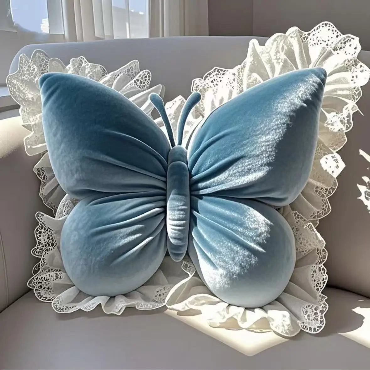 Butterfly Decorative Pillow | Elegant Cushion for Bed & Sofa