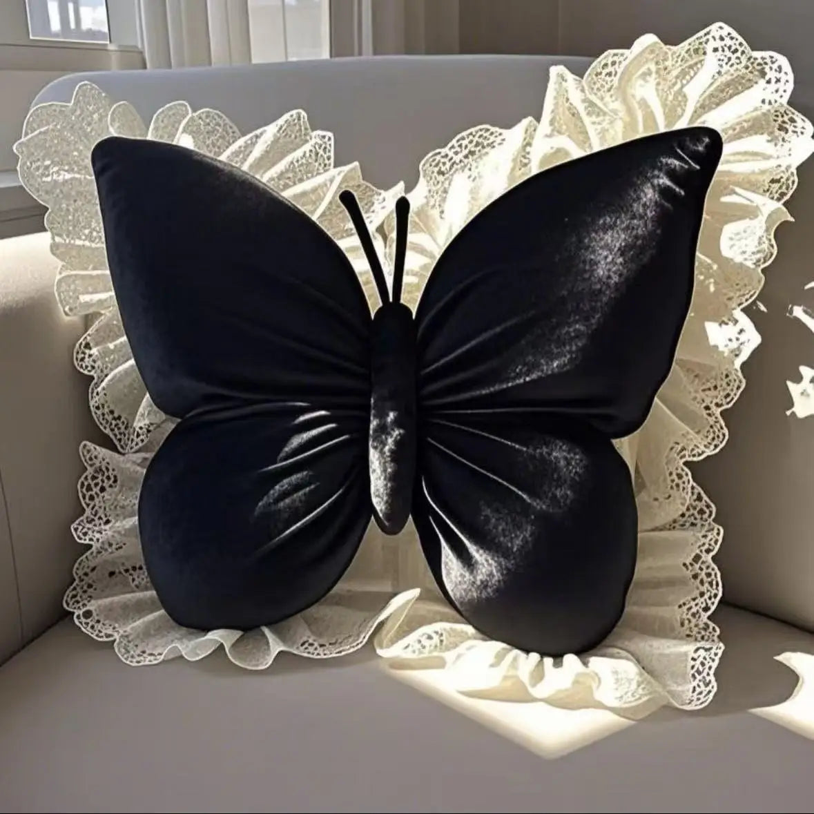 Butterfly Decorative Pillow | Elegant Cushion for Bed & Sofa
