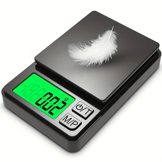 Precision Pro Digital Scale – 1000g Capacity, 0.1g Accuracy, Compact, Black