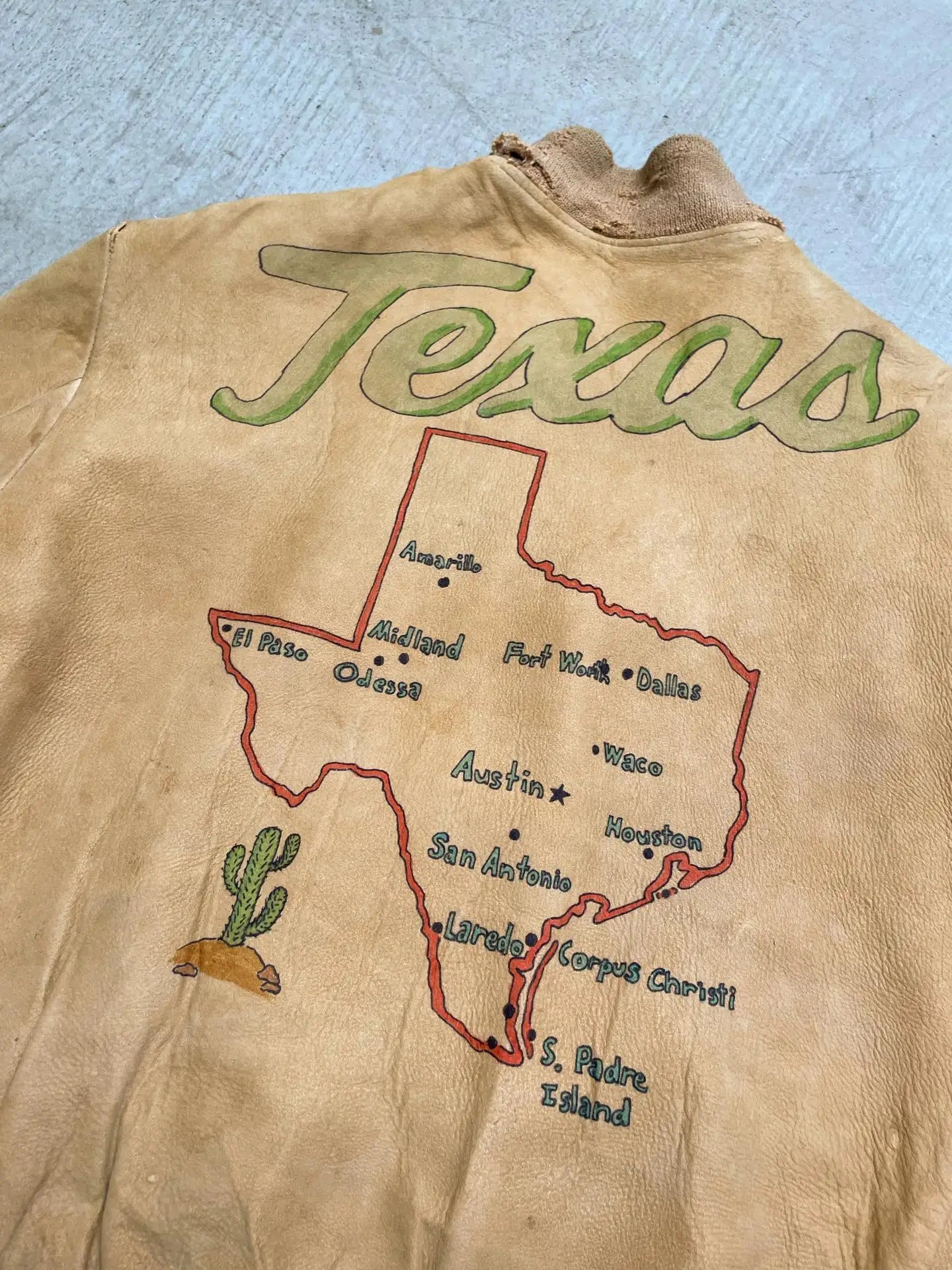 Western Suede Bomber Jacket - Vintage - Cowboy - Embroidered - Zip-Up - Beige