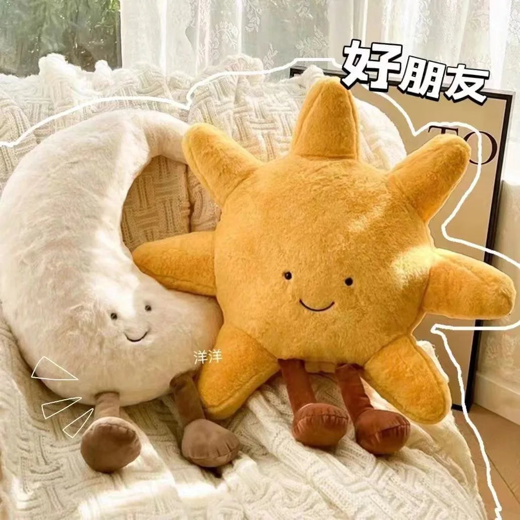 Sun & Moon Pillow Cushion | Aesthetic Decorative Pillow for Bed & Couch