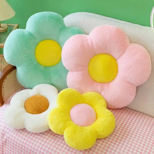 Flower Pillow Cushion | Pink Decorative Pillow for Bed & Couch