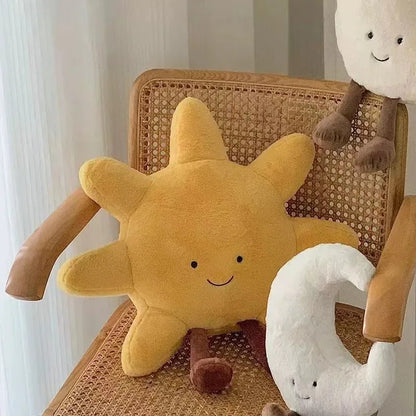 Sun & Moon Pillow Cushion | Aesthetic Decorative Pillow for Bed & Couch