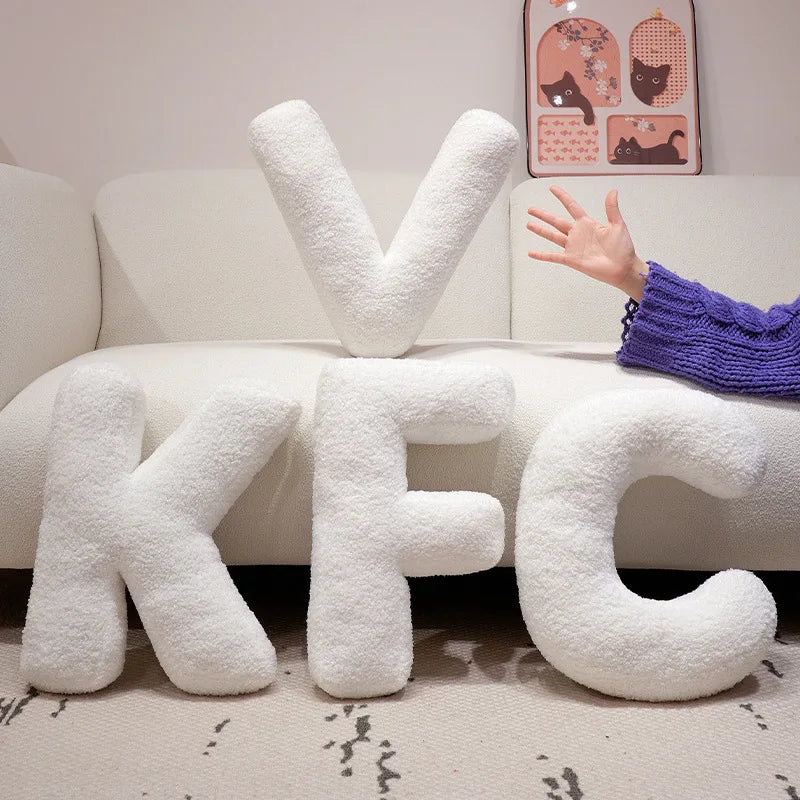 Letter Pillow Cushion | Personalized Decorative Pillow for Bed & Sofa
