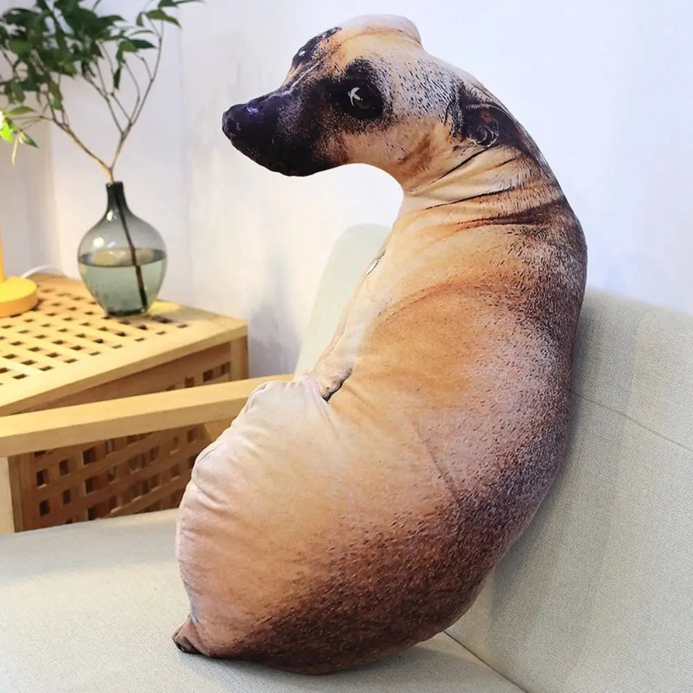 Dog Pillow Cushion | Realistic Decorative Pillow for Sofa & Bed