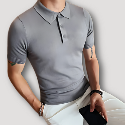 Plain Shirt Slim Fit Short Sleeve Knitted Polo Shirts