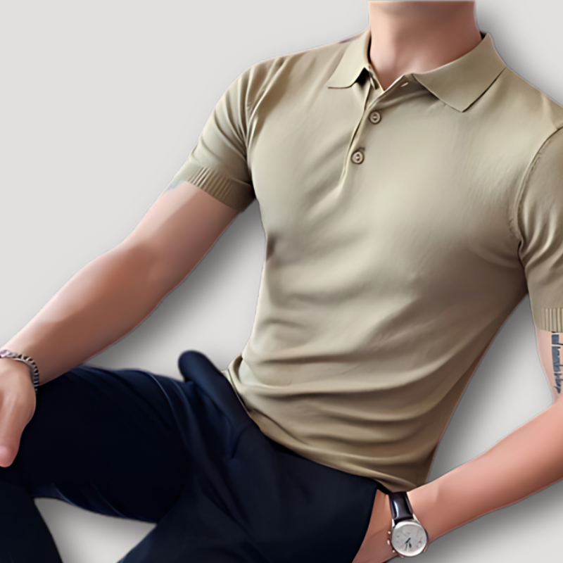 Plain Shirt Slim Fit Short Sleeve Knitted Polo Shirts